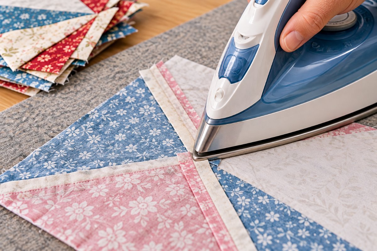 Best iron for quilting with a pointed tip pressing a quilt seam open