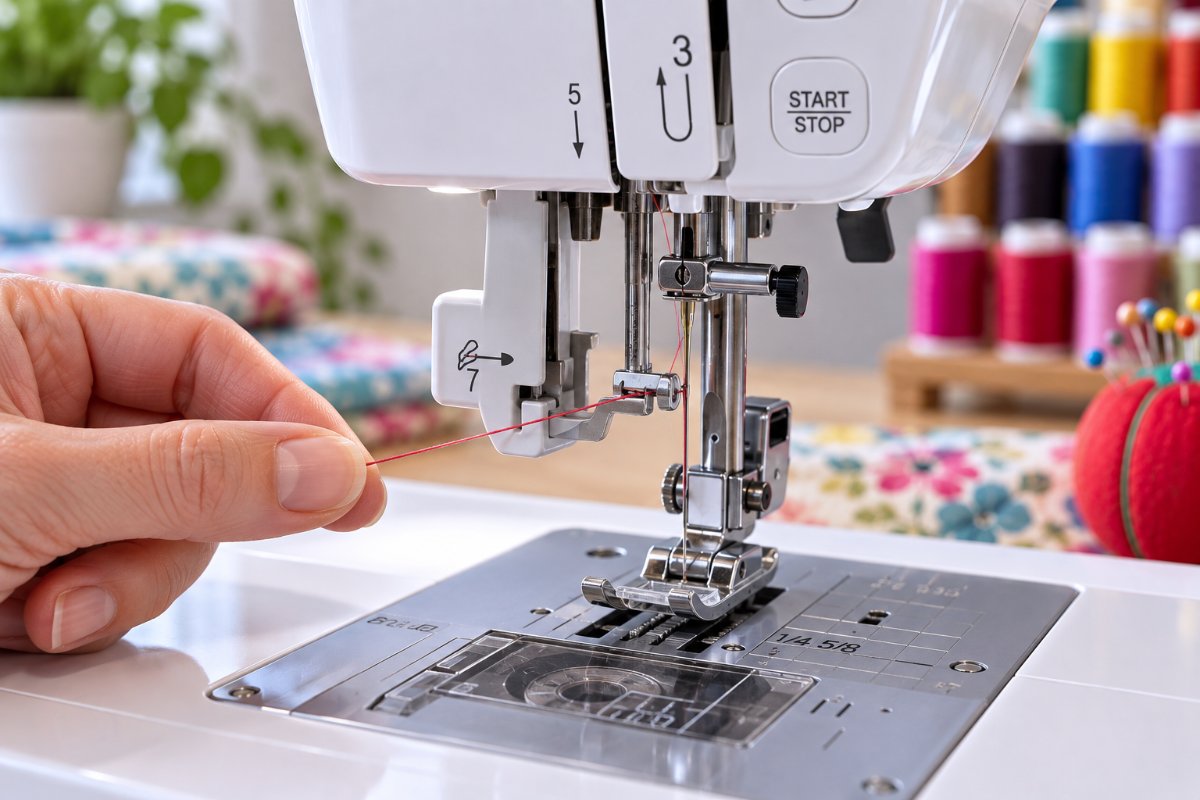 Brother CS7000X automatic needle threader for easy beginner setup