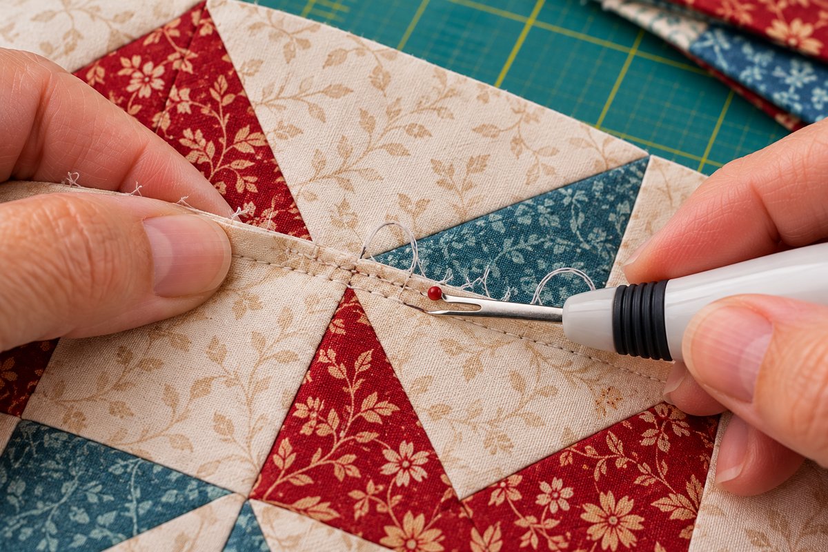cutting every third stitch with a seam ripper before pulling the thread free