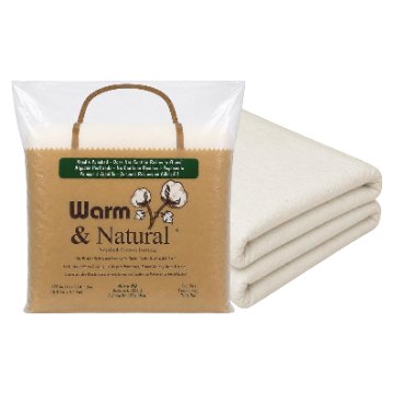 Warm and Natural cotton quilt batting king size package