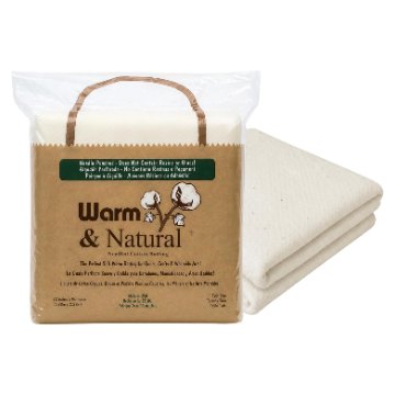 Warm and Natural cotton quilt batting twin size package